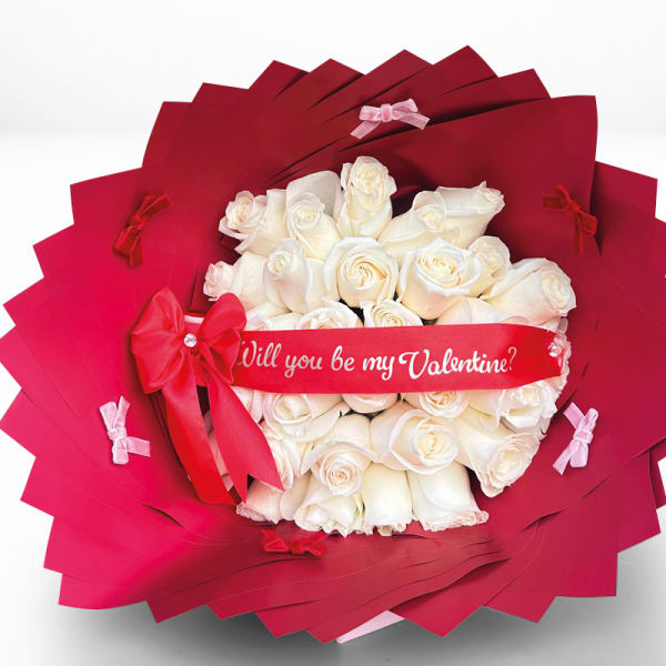 Be Mine White Bouquet