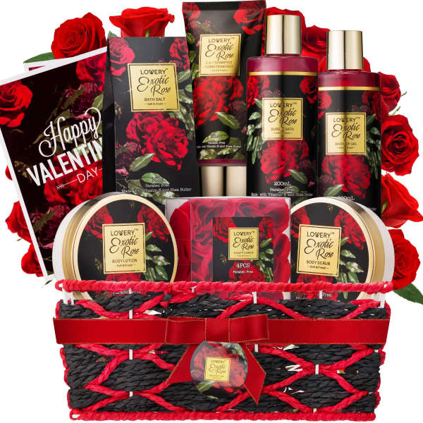 Exotic Rose Spa Gift Basket