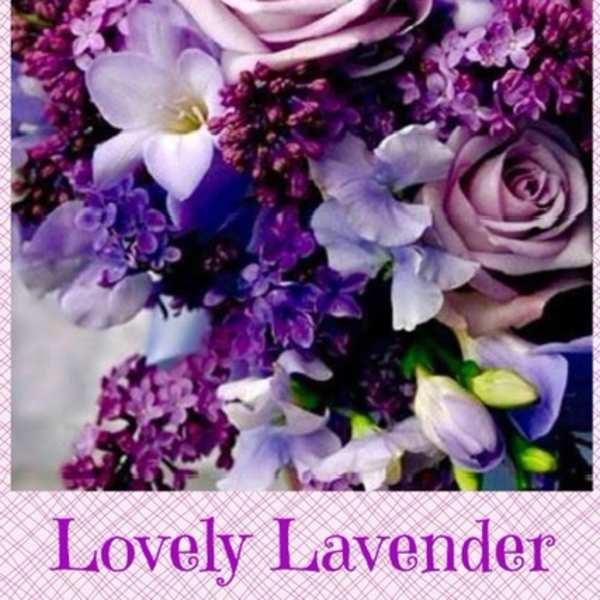 Lavender roses and purple flowers in a bouquet