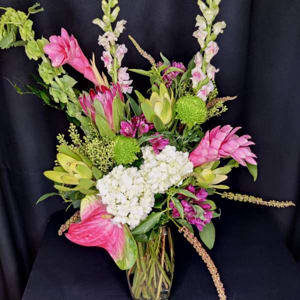 Ginger Protea Exotic mix in Vase Upgrade