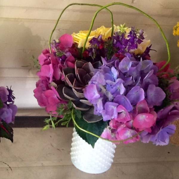 Mixed with succulents