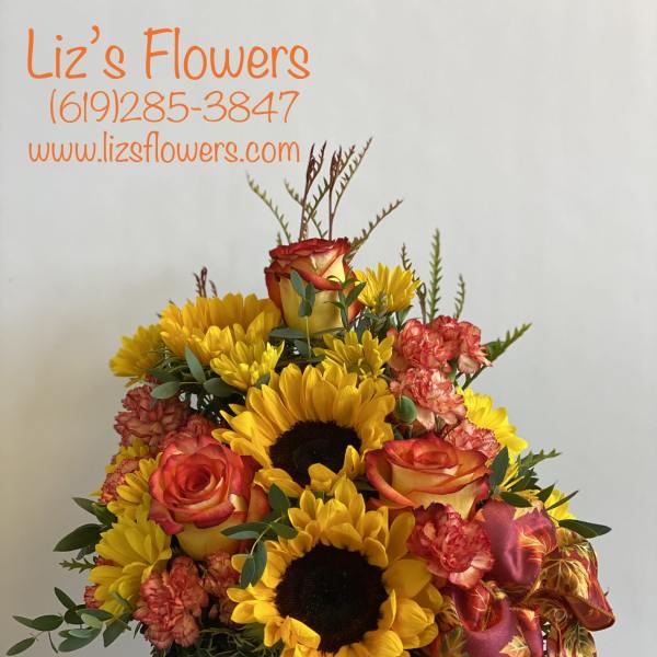 Autumn Sunflower Basket