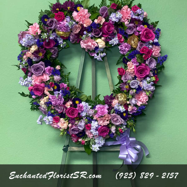 Lavender Tribute - Standing Wreath