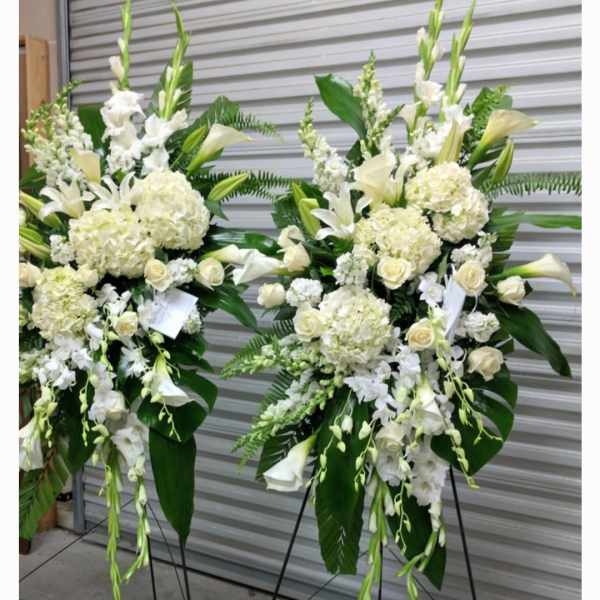 Standing spray all white(set 2 )