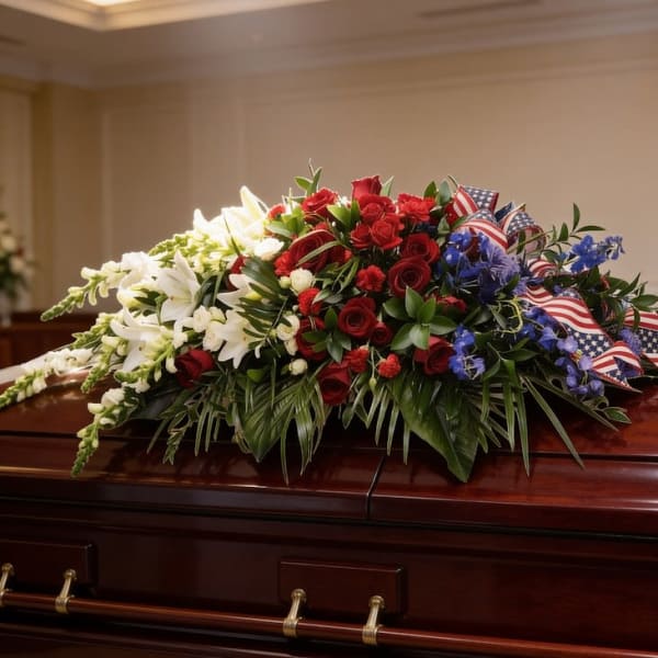 Freedom's Tribute Casket Spray