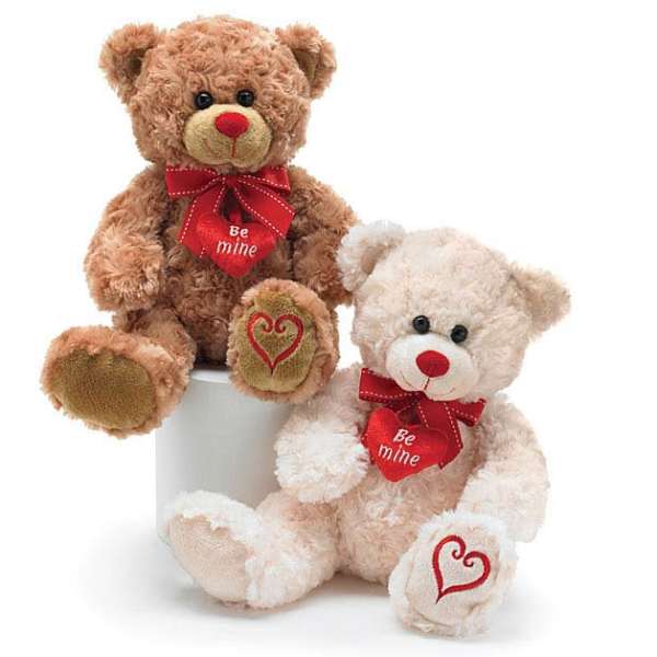 10" PLUSH BROWN/CREAM BE MINE BEAR ASTD