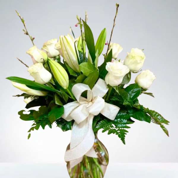 Elegant White Rose by D'Lily's Flowers