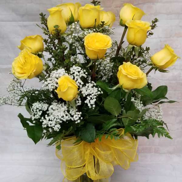 Long Stem Dozen Yellow Roses