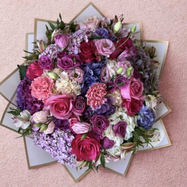 Blushing Elegance Bouquet by D'Lily's Flowers