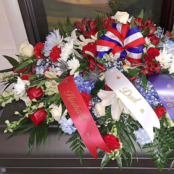Military Tribute Casket Spray