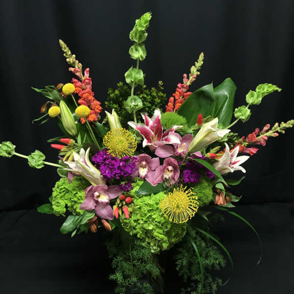 Extra Large Display of Orchids, Protea and Stargazer Lilies