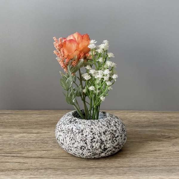 Natural Stone Ikebana Vase - M