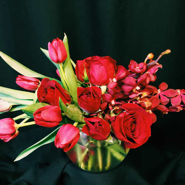 Orchid Rose Bowl - Red or Colored