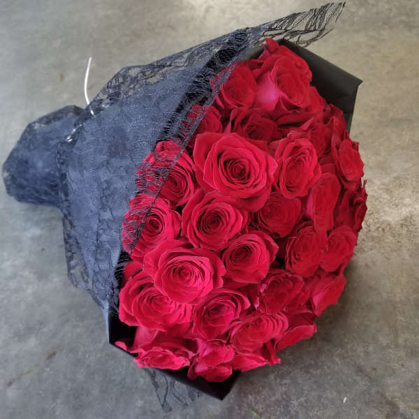 Hand Tied Red Roses
