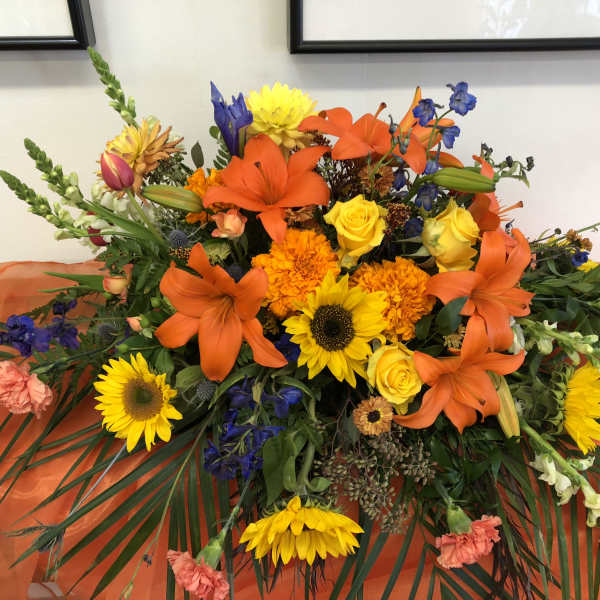 Fall Tone Casket Spray