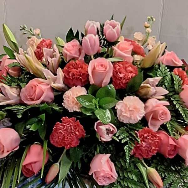 Remembering Her Casket Spray