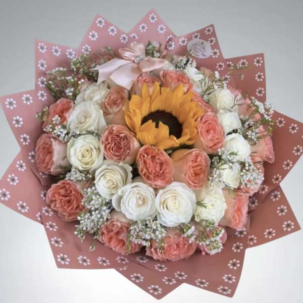 Blush Bloom Bouquet by D'Lily's Flowers