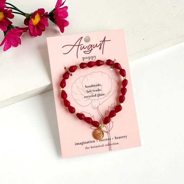 August-Birth Flower Bracelet