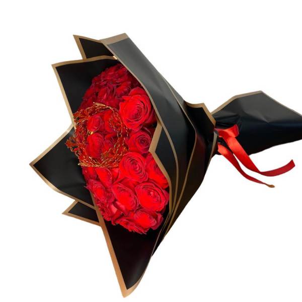 Buchon 50 Red Roses Wrapped