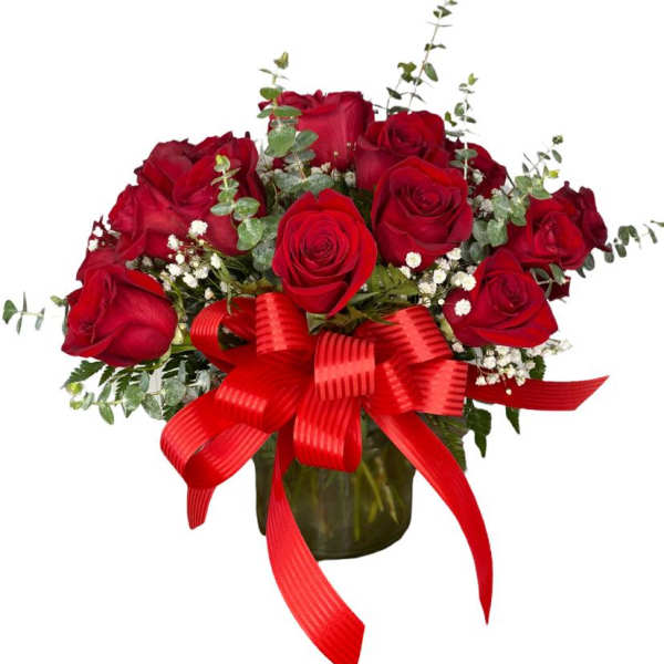 18 Cylinder Red Roses