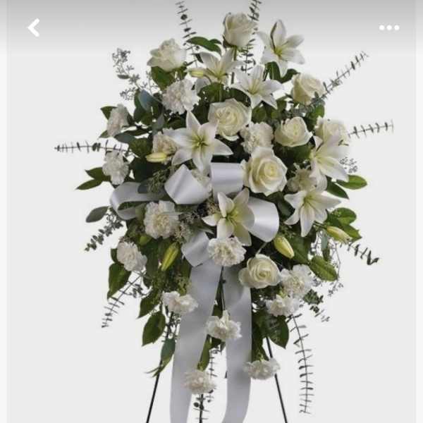 White Standing Spray