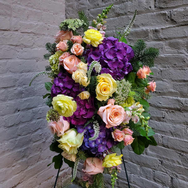 Standing Funeral Spray with Easel