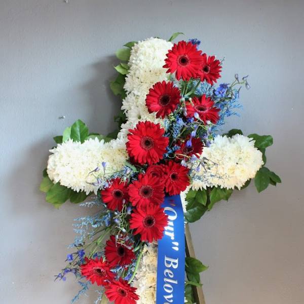 Funeral standing cross 24" - You Cross My Heart #57