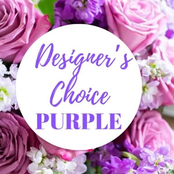 Purple and pink roses with small white and purple flowers