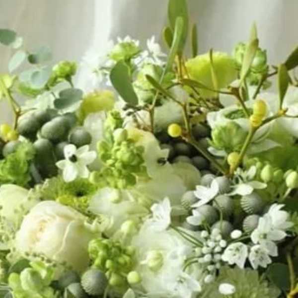 Subtle elegance in green and white.