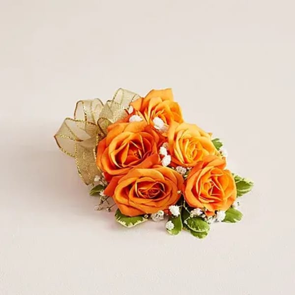 Orange Spray Rose Corsage