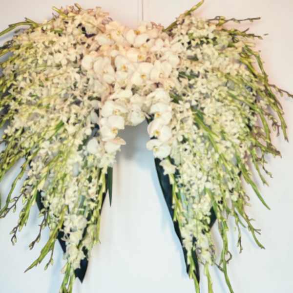 The Wings of Angels Standing Spray by Master Designer Bryan Miller Joned