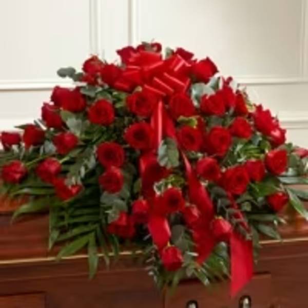Florist Choice Red Rose Casket Spray