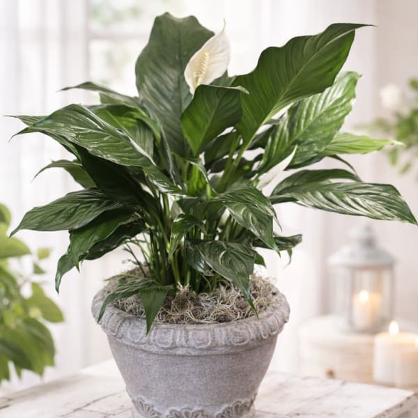 Small Peace Lily in Decorative Container