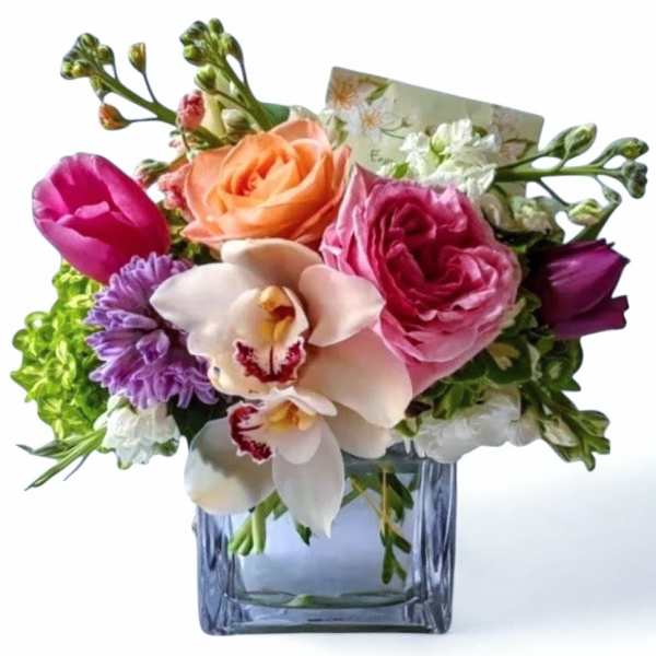 Blush & Orchid Elegance - Pink Rose & Orchid Bouquet | Cherry Hill Delivery