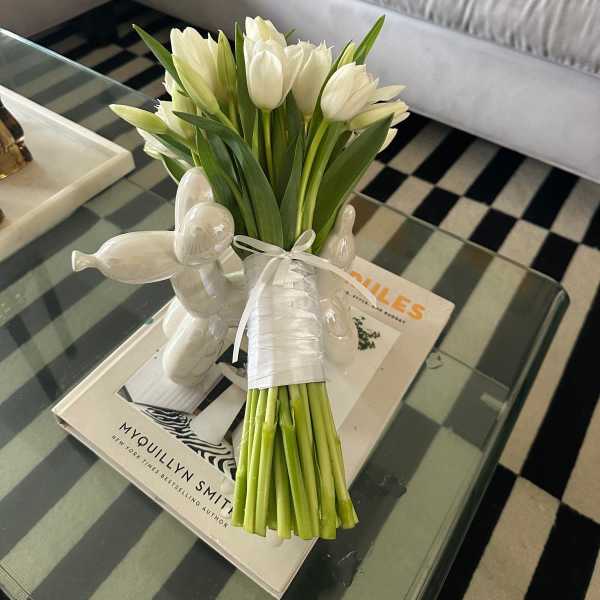 Tulips White Velvet Bouquet
