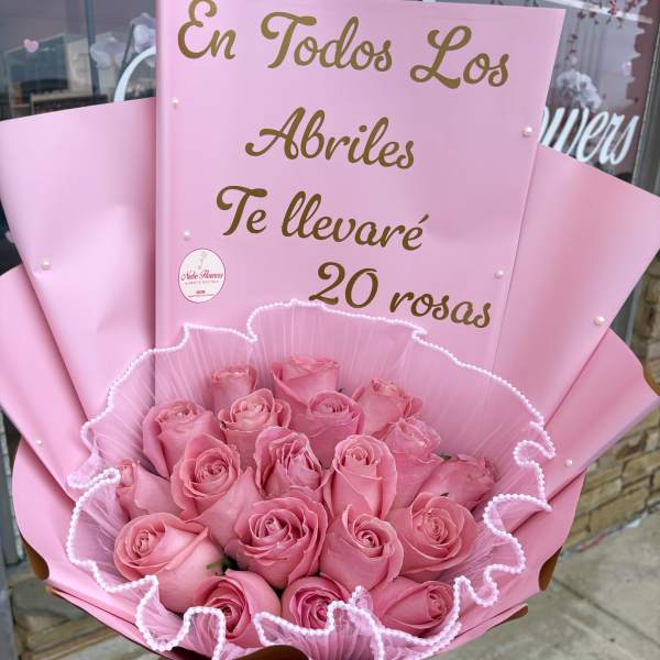 20 Rosas de Abril Elegante