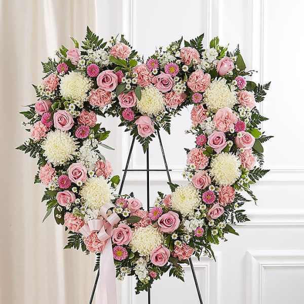 Pink and white open heart