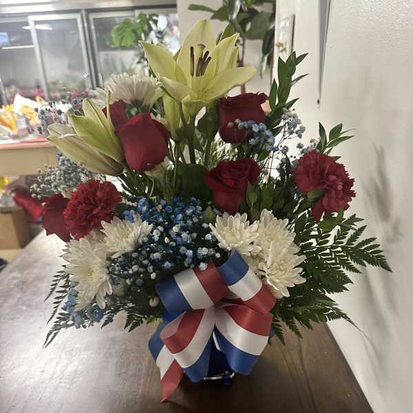 Red, White and Blue Arrangement