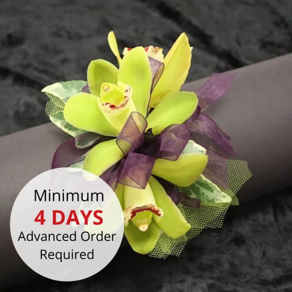 Mini Cymbidium Orchid Wristlet
