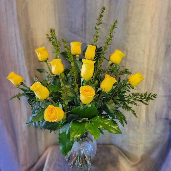 Bodacious Yellow Roses (12) ~ Flower A day