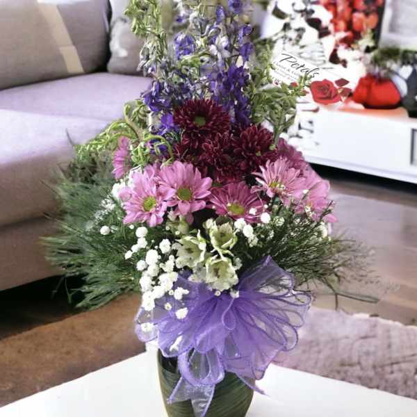 Precious in Purple Vase by Petals