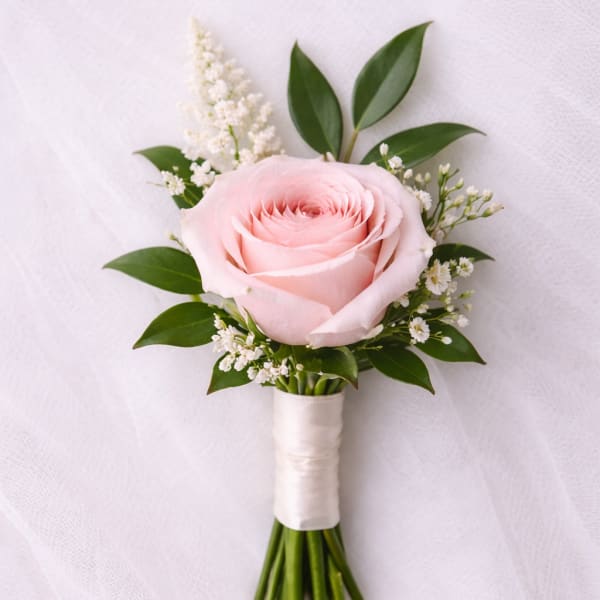 Blush Romance Boutonnière