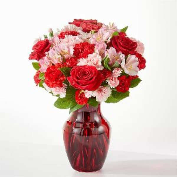 Red & Pink Bloom Vase