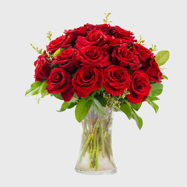 Two Dozen Long Stemmed Red Roses
