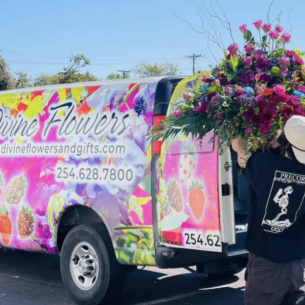 Lavender Serenity Casket Spray