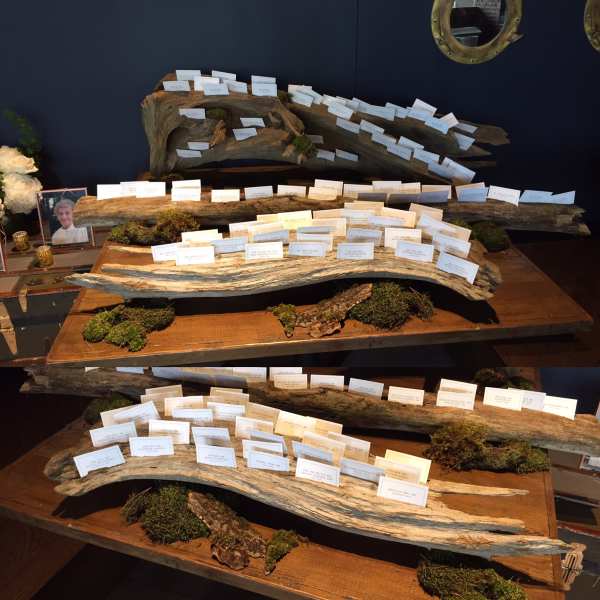 Driftwood Escort Card Table Specimens