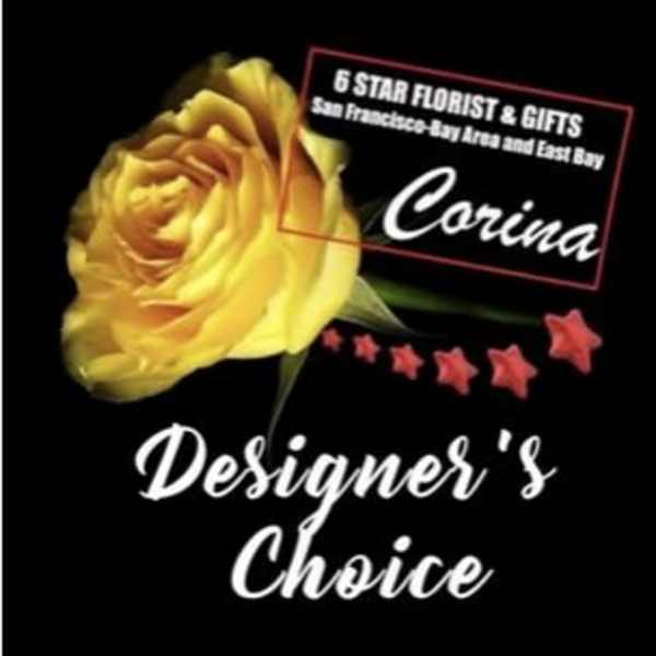 Yellow rose with promotional text on a black background