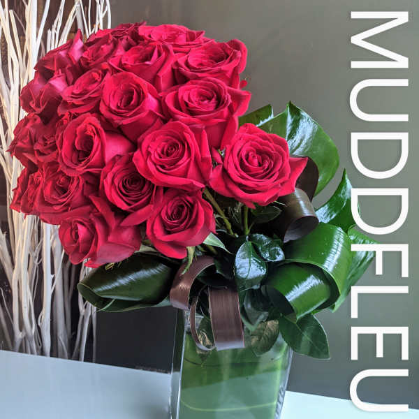 Ruby Red Modern Rose Design