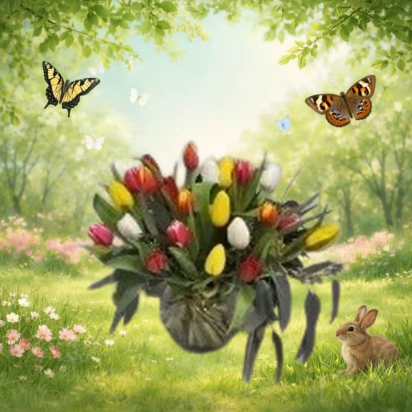 K133 Two Dozen Tulips