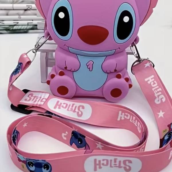 Pink Stitch character bag with matching strap